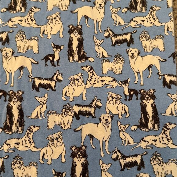 BEDHEAD PAJAMAS Blue Dog Print Matching Pajama Set Organic Cotton Stretch Jersey - Picture 7 of 13